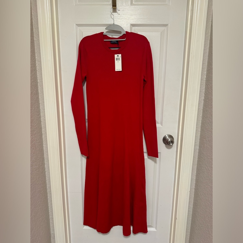 Red Ralph Lauren sweater dress